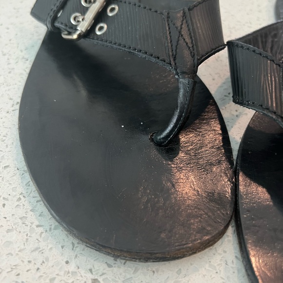 Louis Vuitton authentic sandal flip flops slides leather US size 10 black - Picture 10 of 13